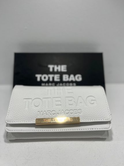 Marc Jacobs Tote Bag White - Bookflip Double Wallet